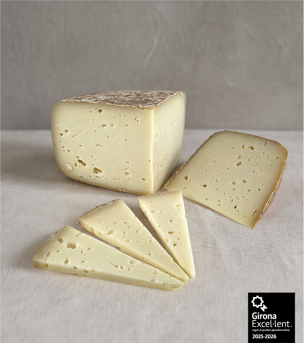 Queso Cabirol madurado con leche cruda de cabra de l'Aubreda